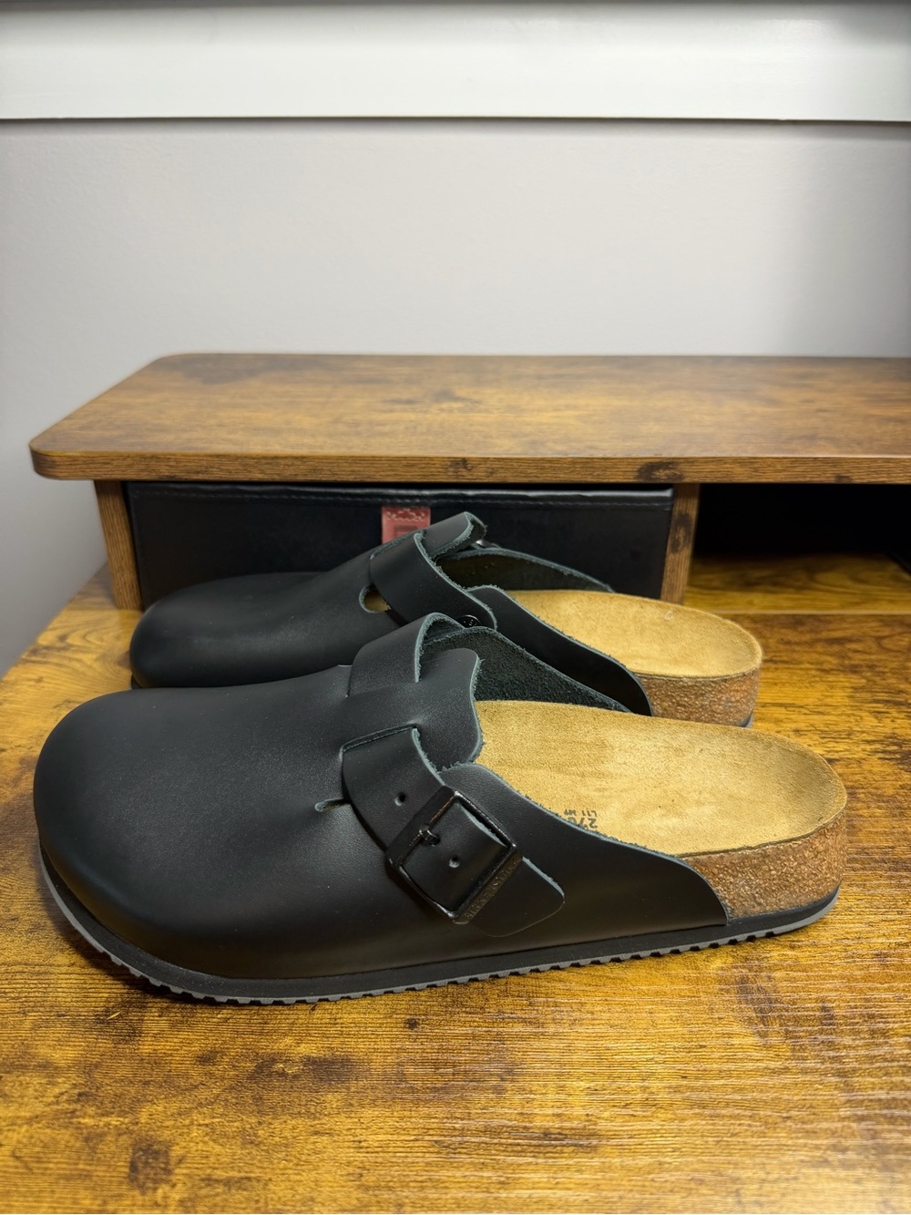 NEW Birkenstock Boston Super Grip Clogs Black Size 42 L11 M9 - Picture 9 of 14